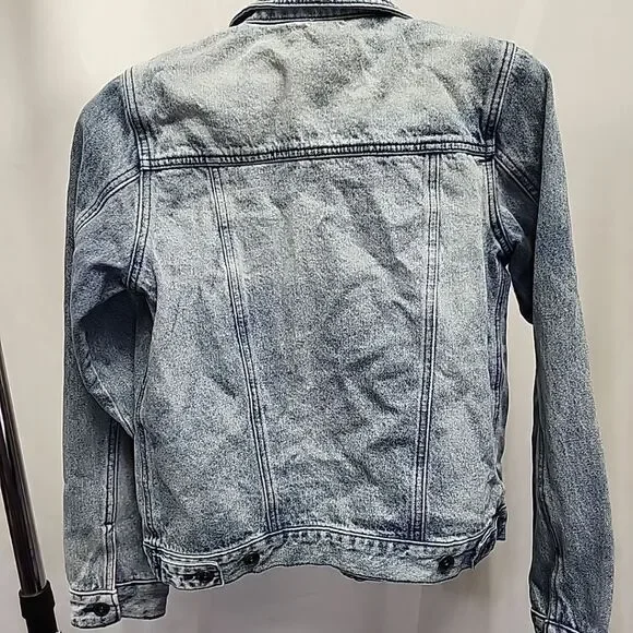 BlackHeart ACID WASH PLAID Partially LINED TRUCKER JACKET SIZE M - Picture 4 of 14